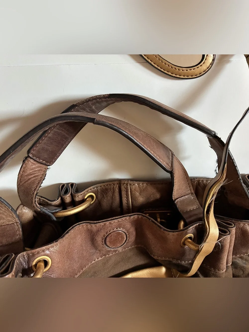 Juicy Couture Brown Leather Hobo Purse~Y2K Juicy Couture Bag